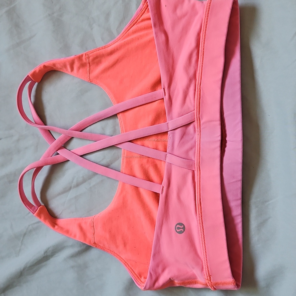 Lululemon Pink Women's Sports Bra, Size L - Picture 2 of 4